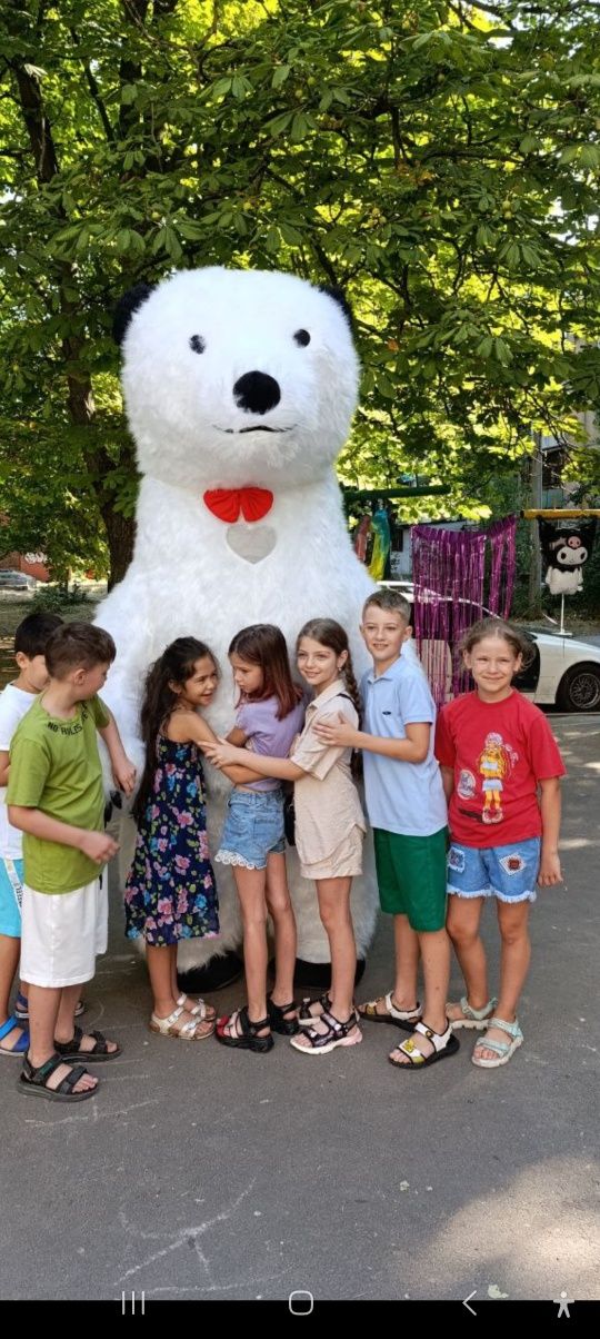 Мишка аниматор,встреча, день рождения, поздравлен