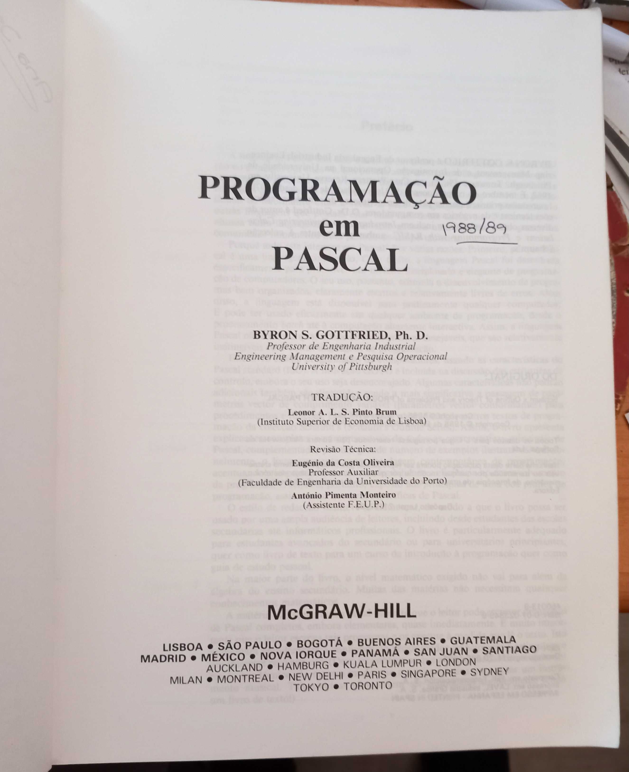 Programação em Pascal de Byron S Gottfried