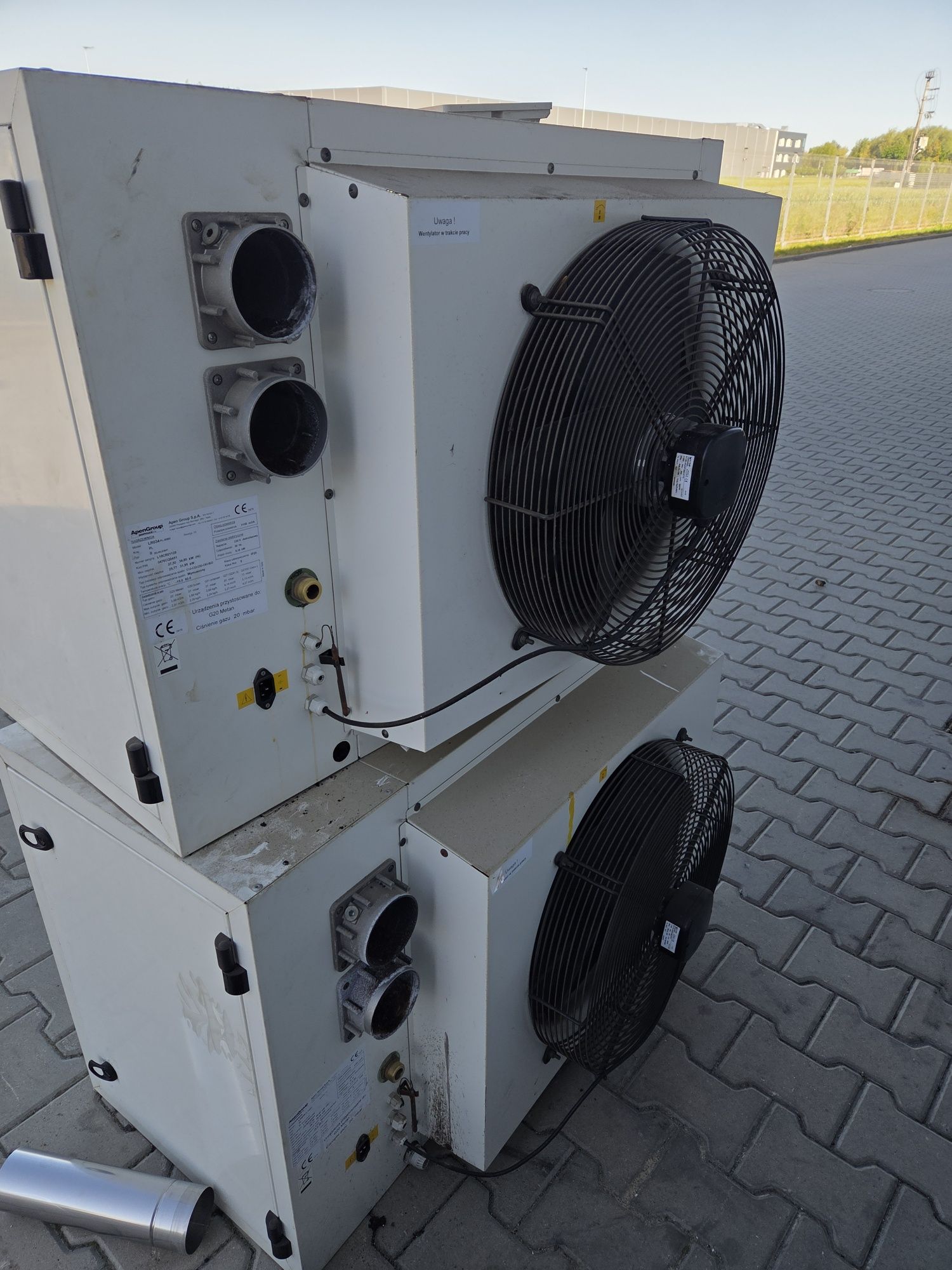 2x Nagrzewnica gazowa apengroup lr 034 uszkodzona