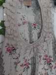 Tunika River Island S 36 kwiaty bokserka vintage boho beżowa