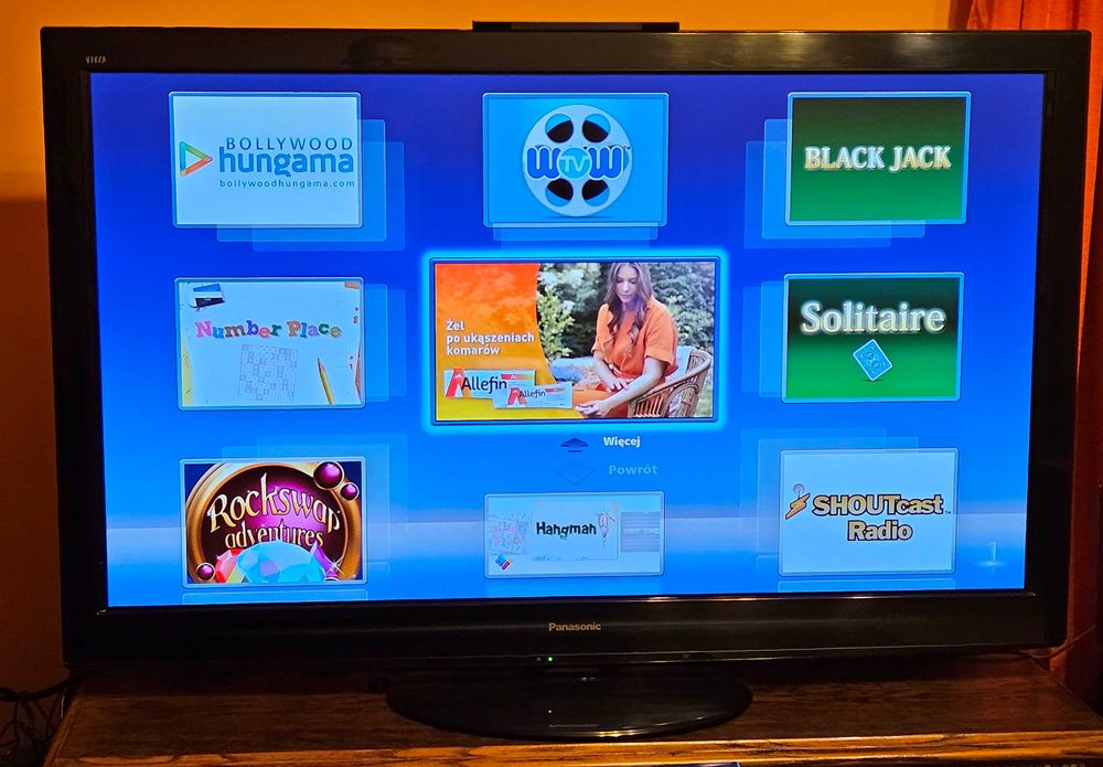 SMART TV PANASONIC 46" FullHD 600Hz LAN DVB-T 4xHDMI 2xUSB stopa pilot