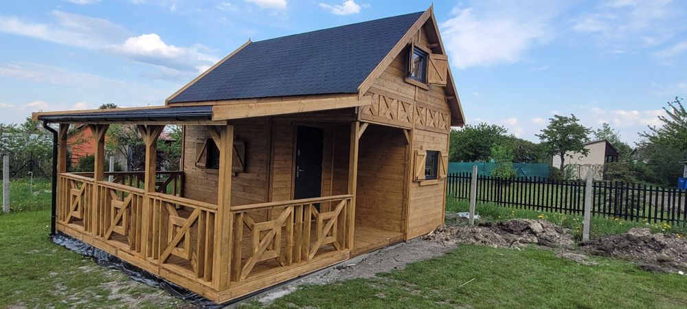 Domek letniskowy domek drewniany bez pozwolenia działka ogród ROD Alex