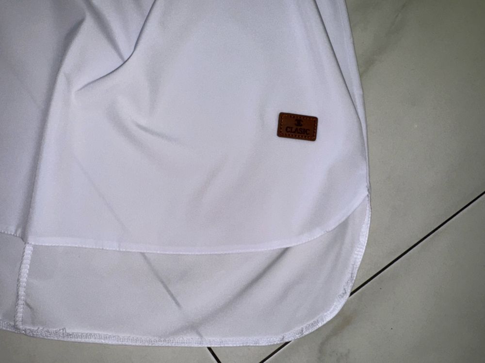 Женская белая удлиненная рубашка бруза кофточка 2xl-3xl (54-56)