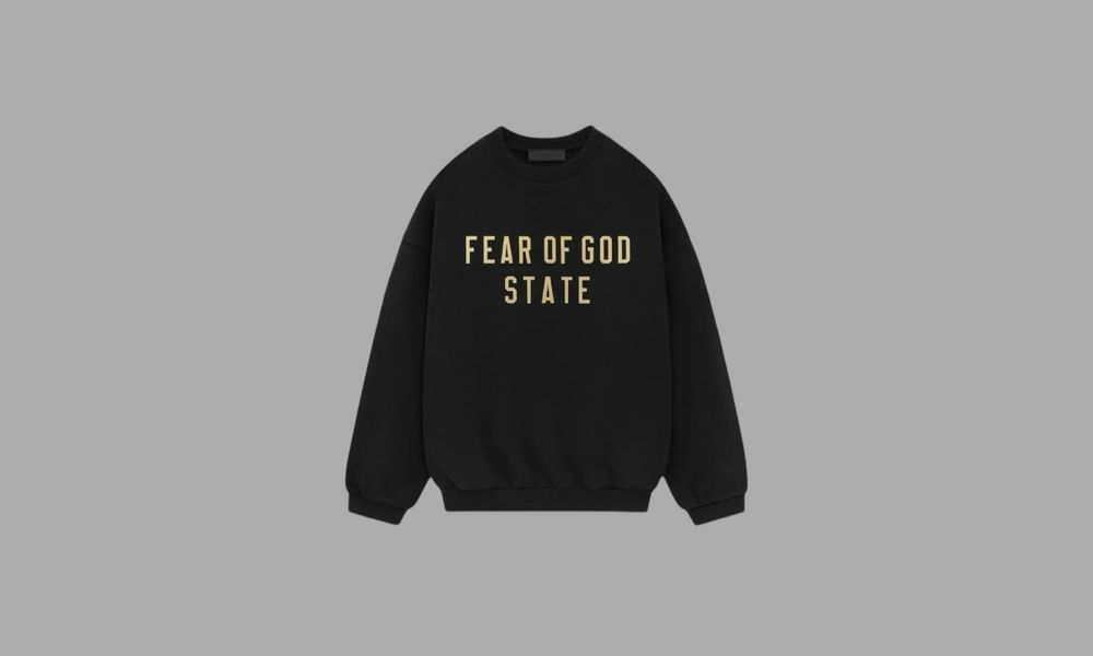 Fear of God Essentials Fleece Crewneck 'Black' FW24 | Certilogo