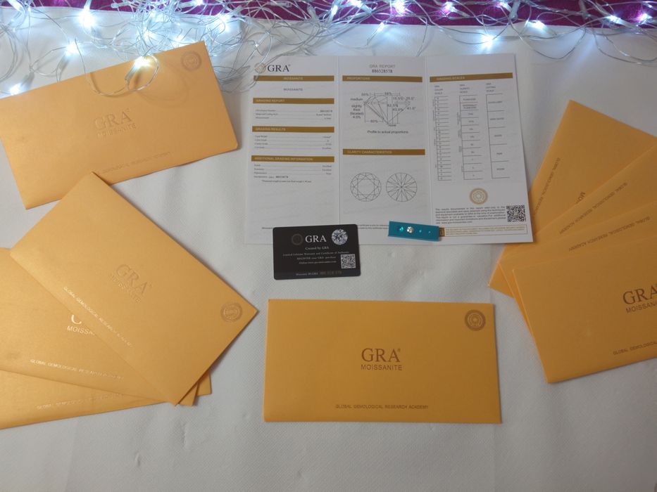 Z certyfikatem Moissanit 1 carat