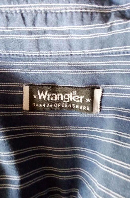 Granatowa koszula w paski Wrangler