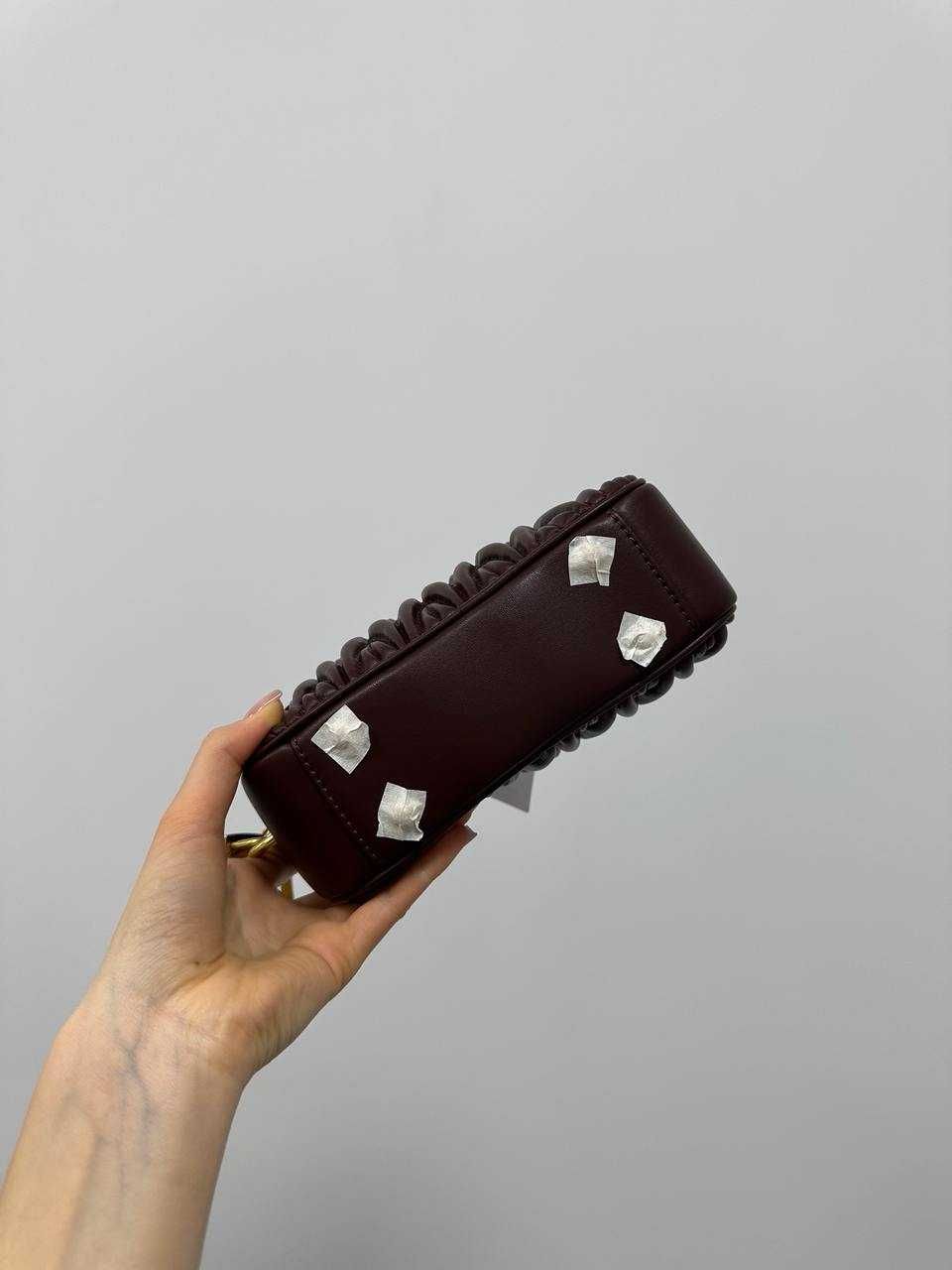 Жіноча сумка Miu Miu Arcadie Matelassé Nappa Leather Bag Burgundy