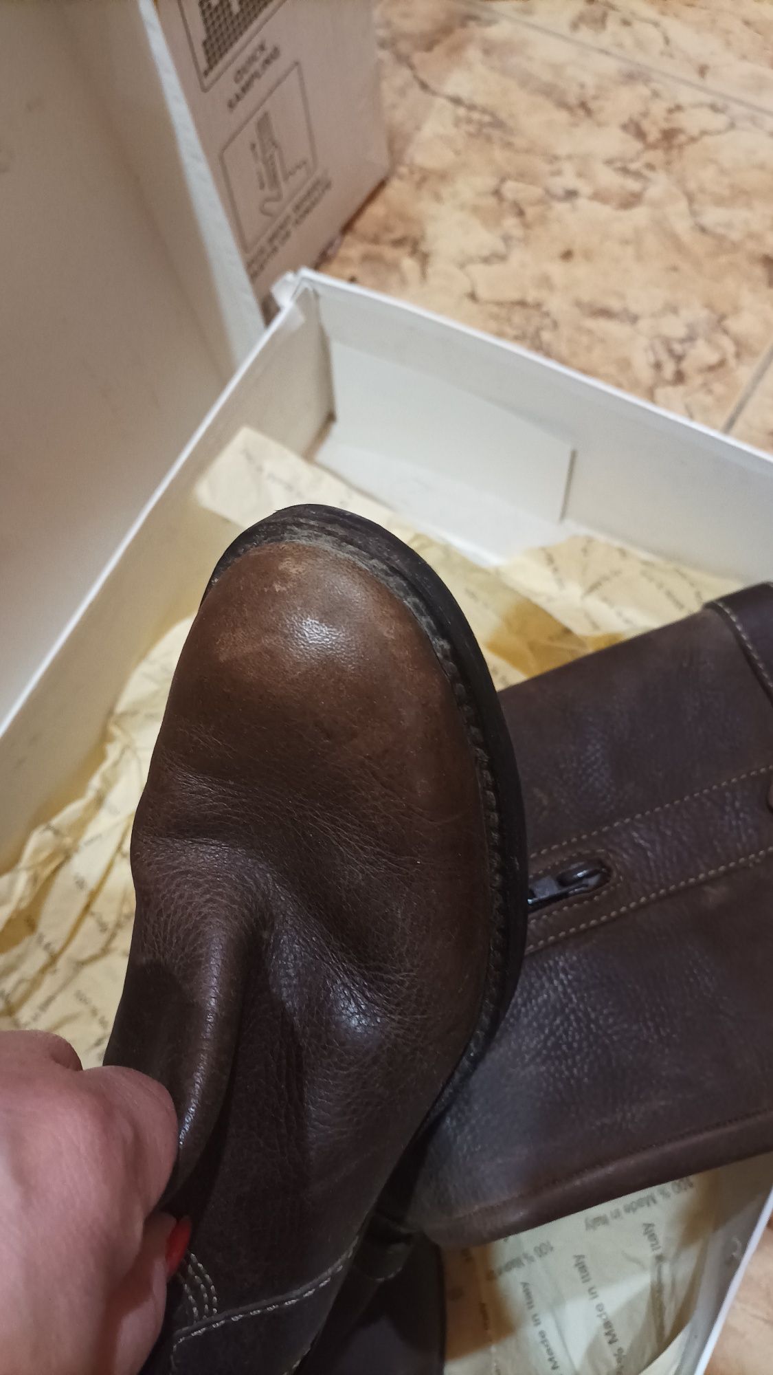 Buty kozaki Ecco 36 skóra skórzane sexy piękne