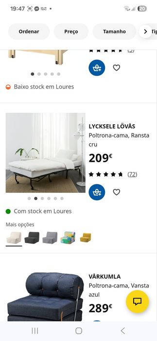 Sofa cama IkEA / Poltrona cama IKEA