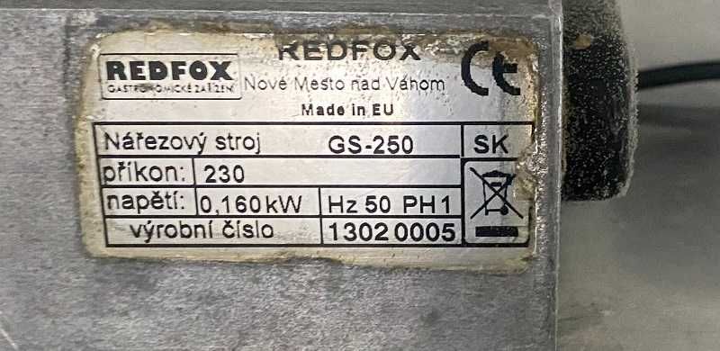 Sprzedam Krajalnicę gastro do wędlin i serów REDFOX GS 250