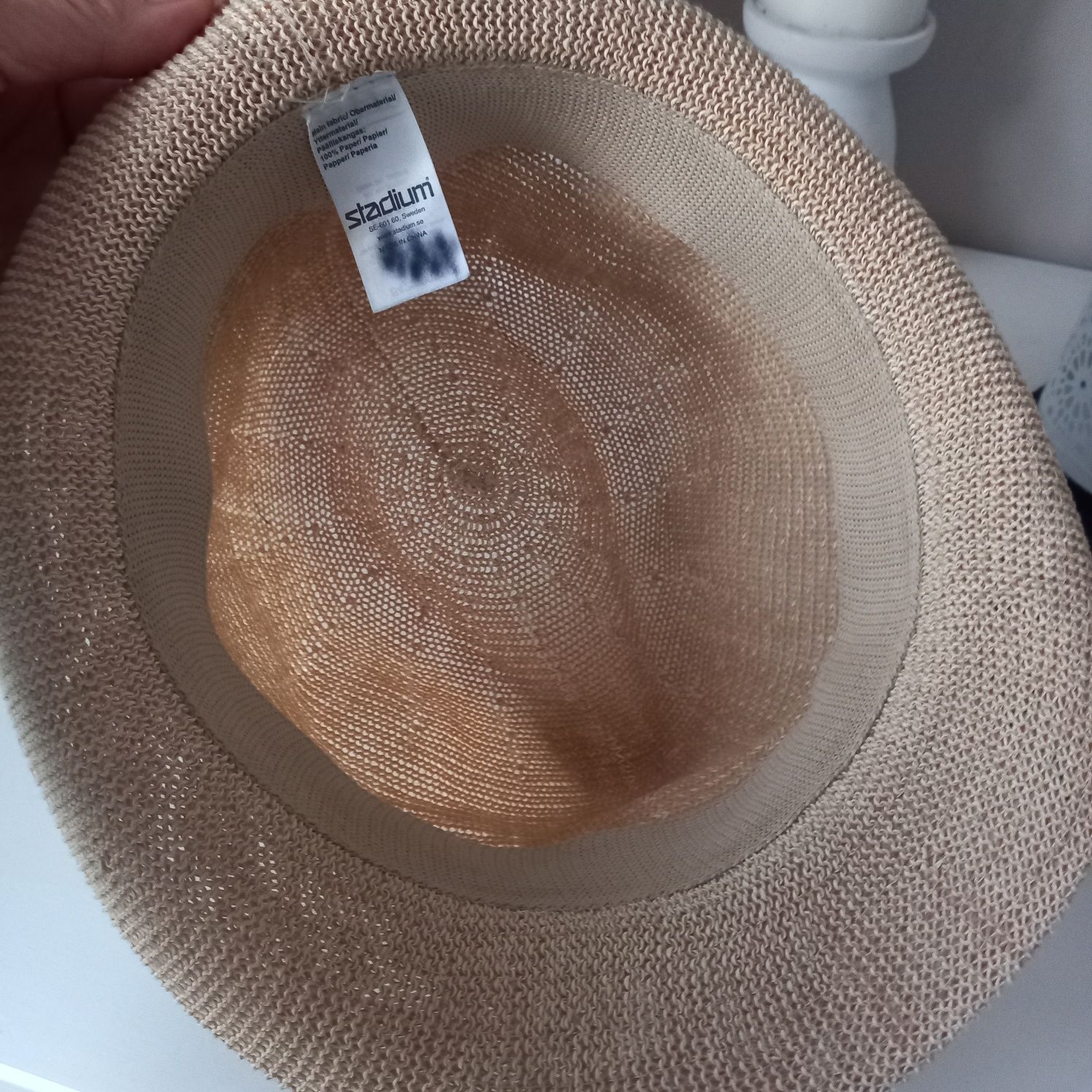 Kapelusz letni beżowy słomkowy unisex
