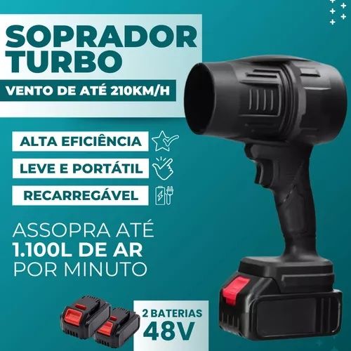 Soprador ar 48v novo 2 baterias