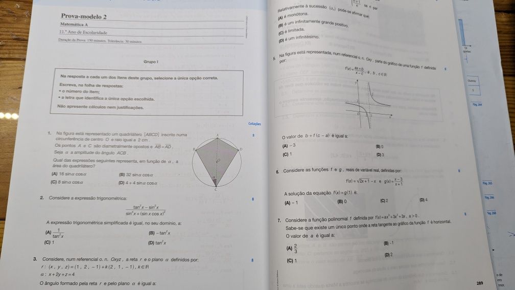 Livro preparação de exame matemática 11 porto editora