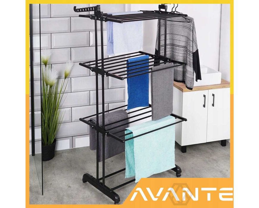 Suszarka na Pranie Stojąca na Ubrania Pionowa na Balkon Zewnętrzna