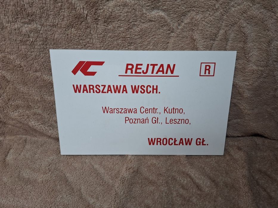Tablica relacyjna IC Rejtan (Warszawa - Wrocław)