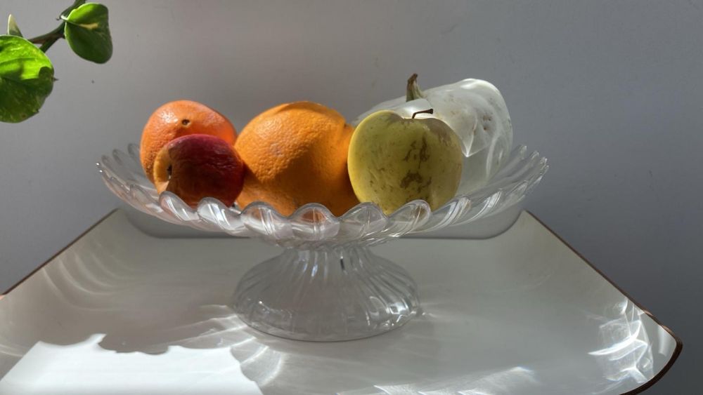 Fruteira de vidro