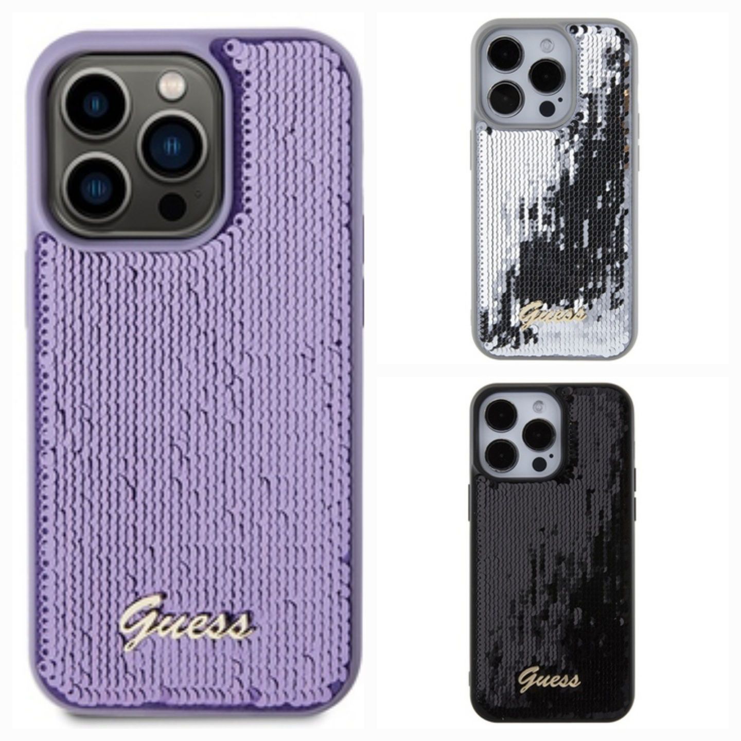 Oryginalne Etui GUESS Sequin Script Iphone 15 / 15 Pro / 15 Pro Max