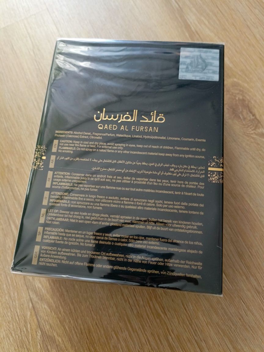 Nowe zafoliowane Arabskie perfumy Qaed Al Fursan Lattafa 90ml EDP