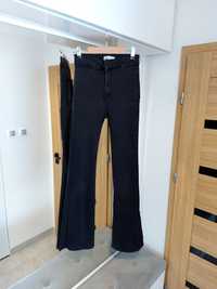 Zara spodnie damskie jeansy dzwony rurki wysoki stan roz 36 czarne
