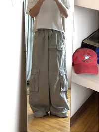 bershka baggy kargo pants карго штаны широкі карго штани