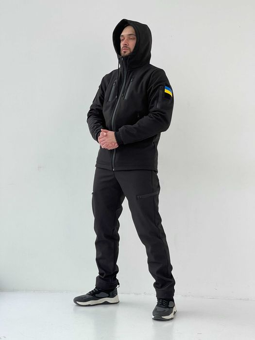 Костюм чоловічий софтшел утепленний з липучками для шевронів