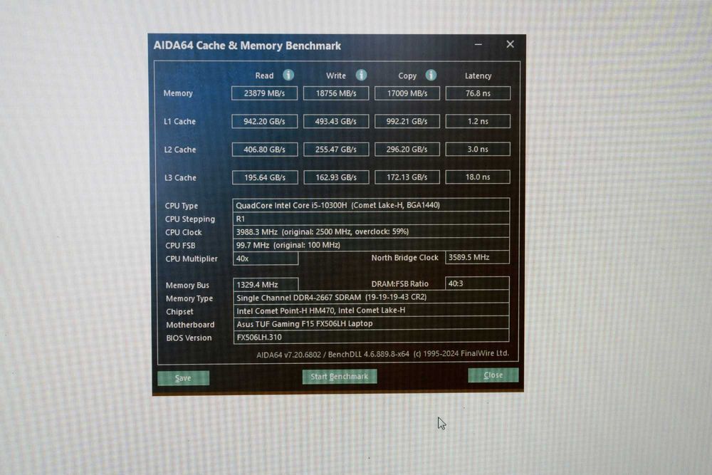 Asus TUF i5-10300H gtx1650 1tb ssd m2 144hz