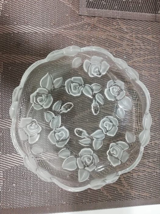 Prato decorativo em vidro