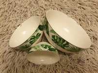 Komplet misek porcelanowych w palmowy wzór