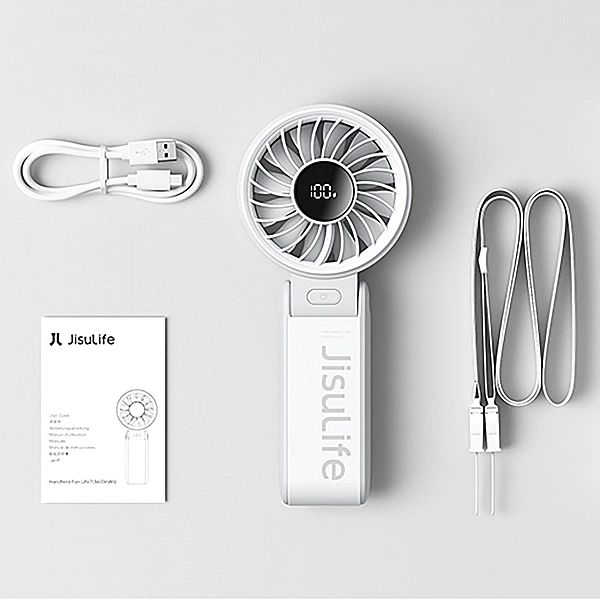 Mini wentylator Jisulife Handheld Fan Life7/3600mAh przenośny wiatracz