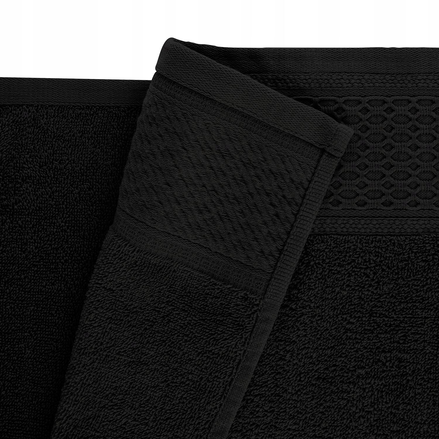 Ręcznik Solano 50x90 czarny frotte 100% bawełna