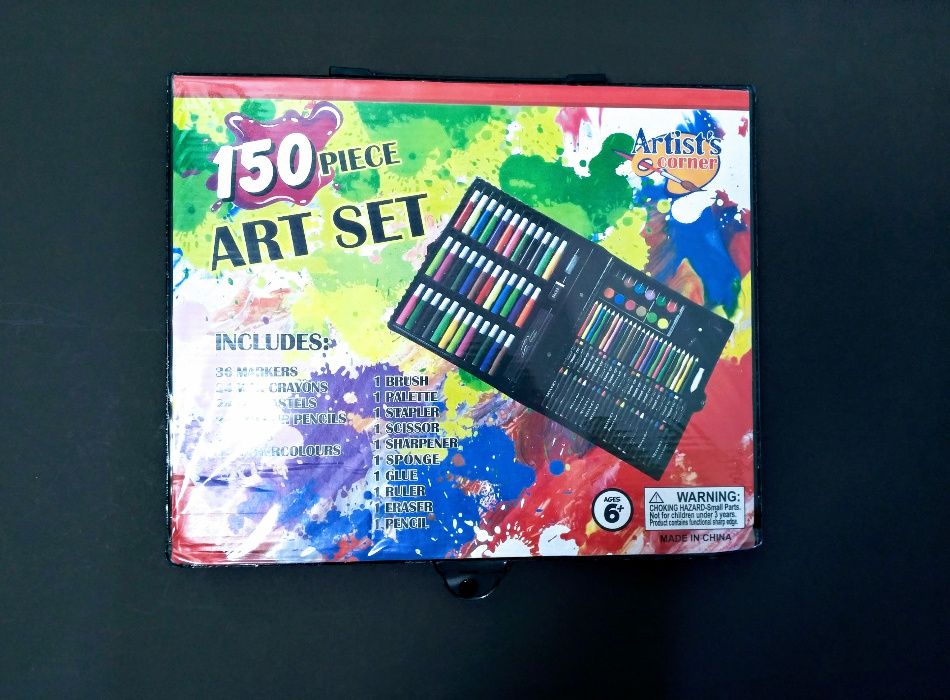 Новый набор для творчества 150 предметов карандаши, краски, фломастеры