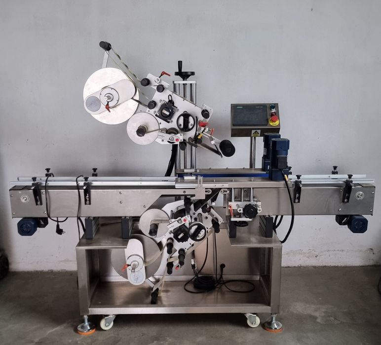 Etykieciarka automatyczna do wiader, punetek PET, słoików, zniczy