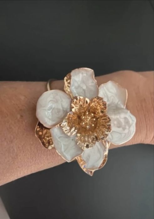 Bransoletka vintage kwiat