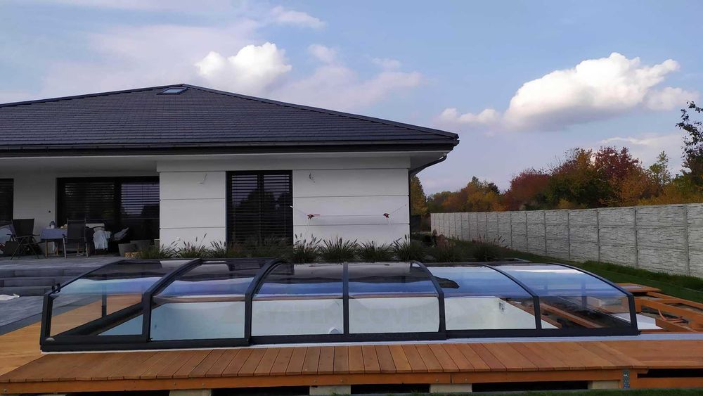 Zadaszenie basenowe, basenu 370 x 640 x 80 cm - System Covers