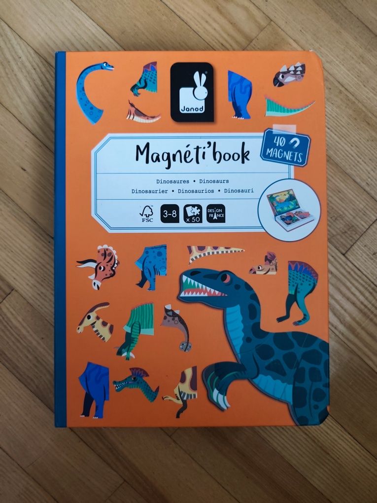 Magneti book dinosaures dinozaury 3-8 lat
