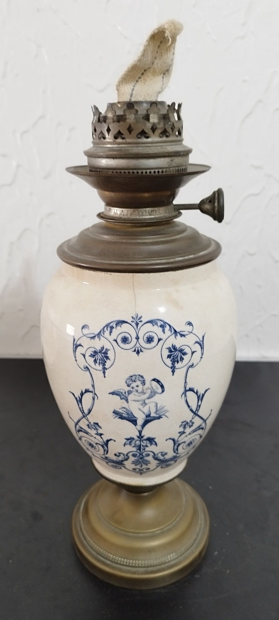 Candeeiro petróleo francês (Séc. XIX)