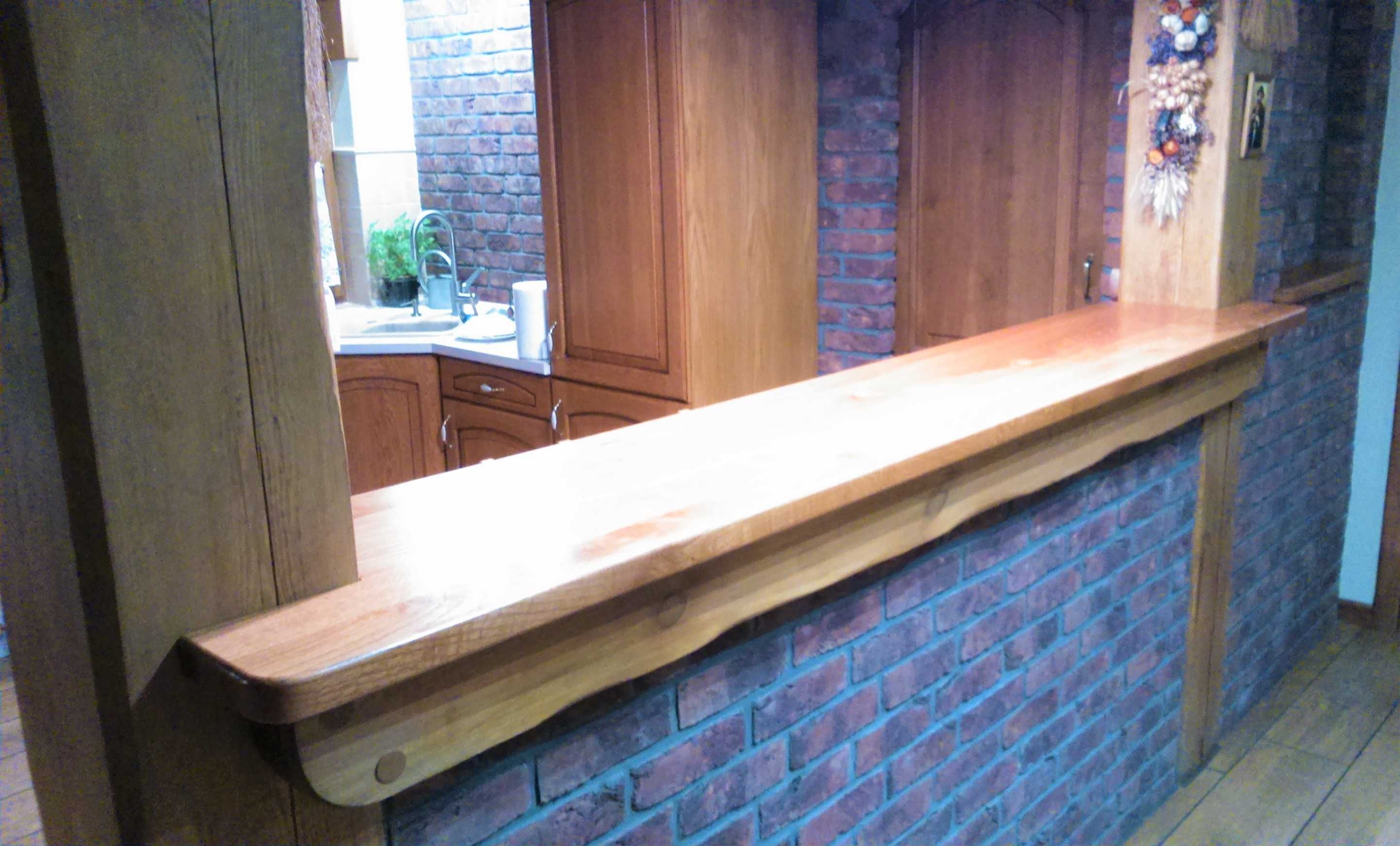 Duży 380cm Długi Blat Barowy Lada z Monolitu Stół live edge