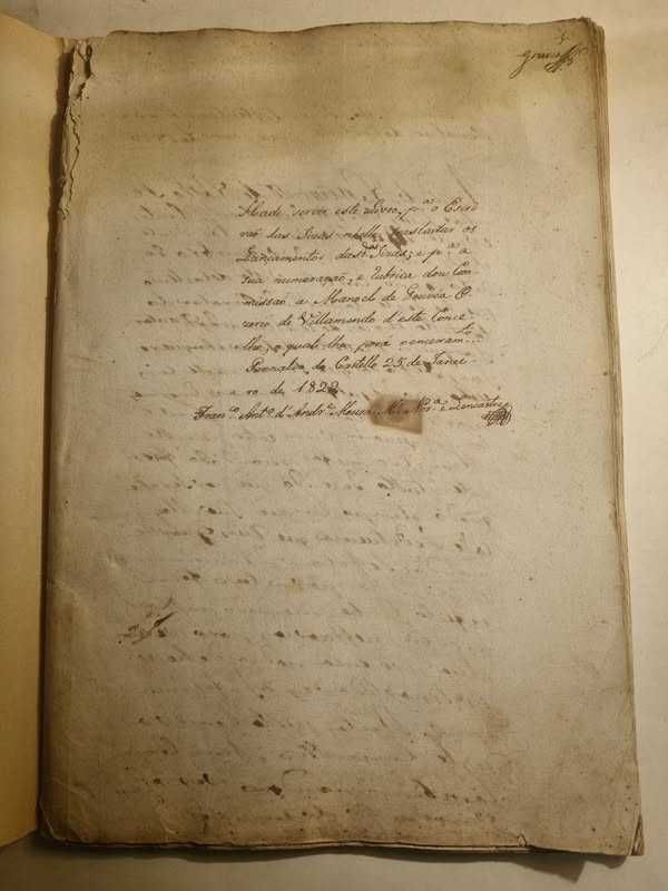 Manuscrito de Penalva do Castelo - 1822