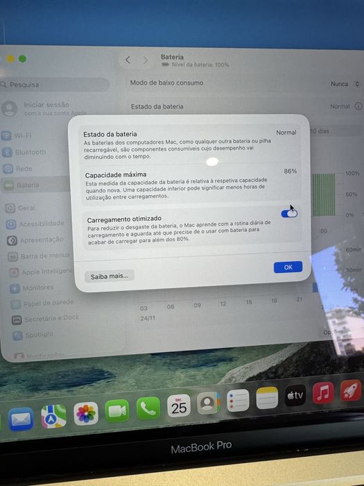 MacBook Pro 13 M1 modelo A2338 de 2022 16 GB 256 armazenamento