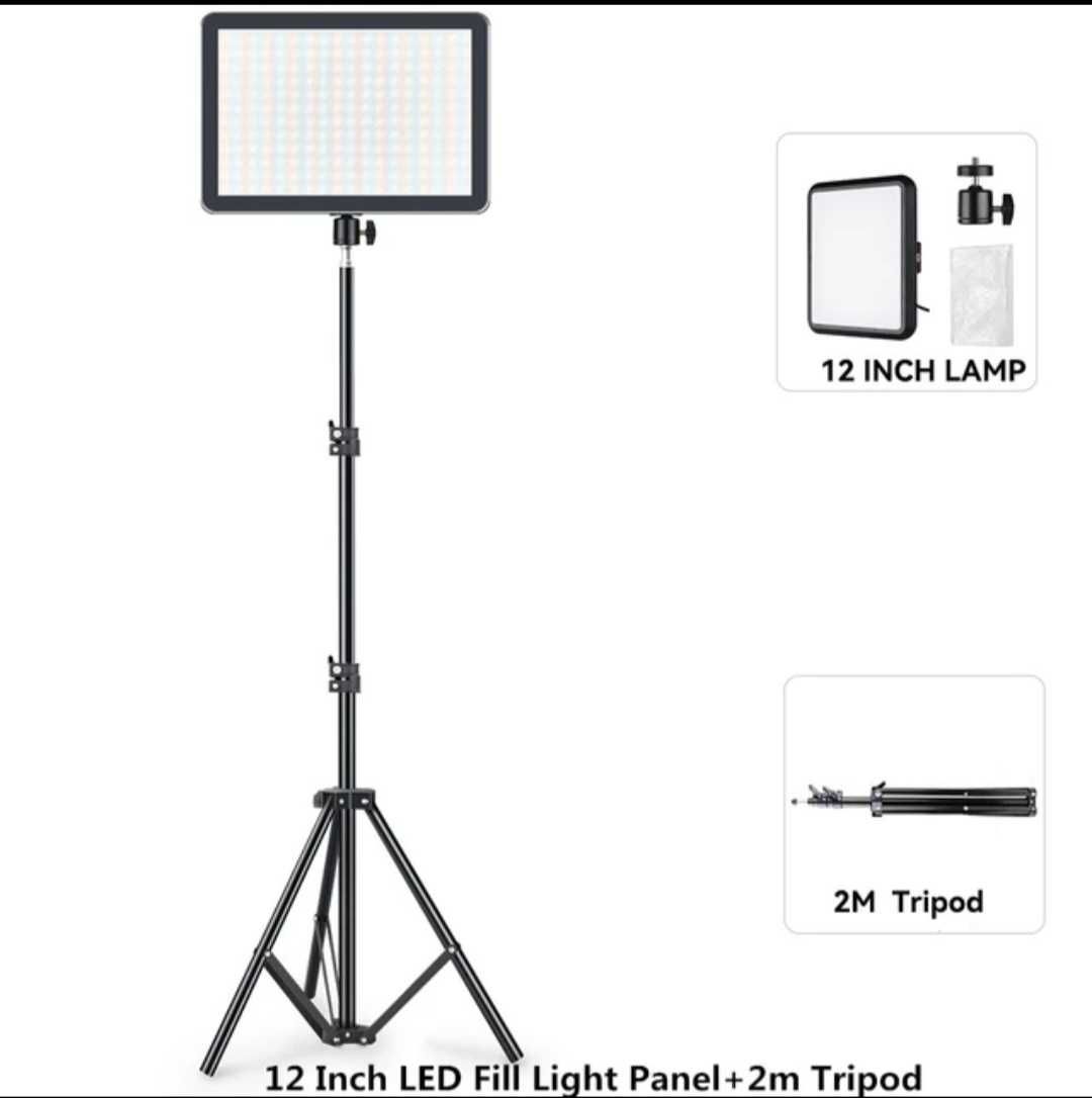 Panel świetlny LED 12 cali (26 cm x 20 cm) + stojak wysokość 2 m NOWY