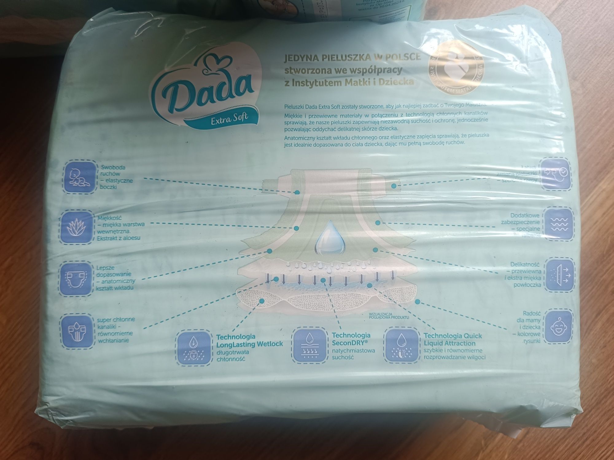 Pieluchy jednorazowe pampersy Dada Soft care 3szt rozm 5
