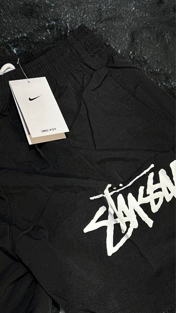 new! шорты nike x stussy black. S M L | шорти найк