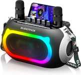 Zestaw do karaoke SUDOTACK KM300 + 2 mikrofony bezprzewodowe Bluetooth