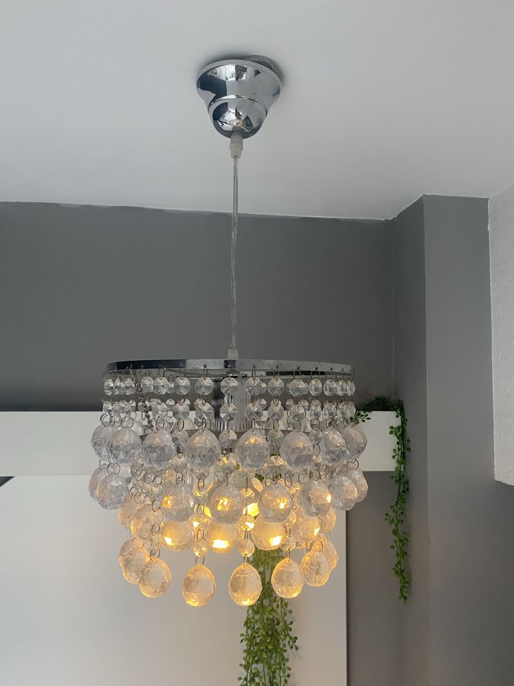 Kryształowy żyrandol lampa wisząca London Crystal Chrom