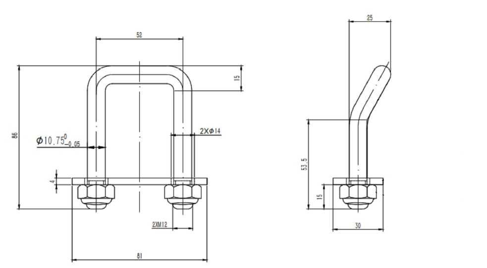 Uchwyt mocowania ładunku na pasy 1 tona bardzo mocny