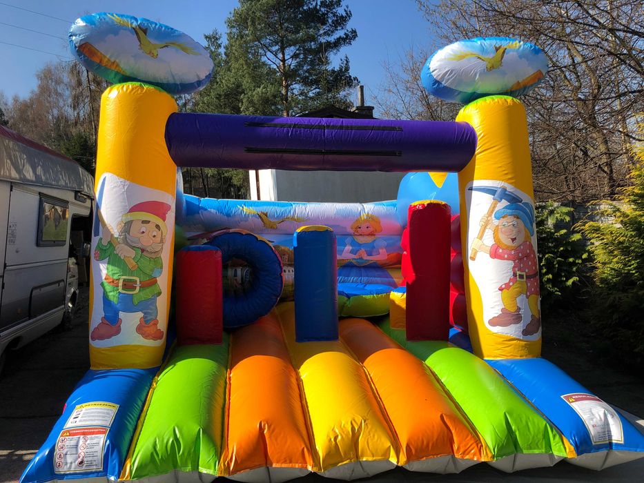 dmuchany zamek plac zabaw łódki sztuczna krowa eurobungee wata cukrowa