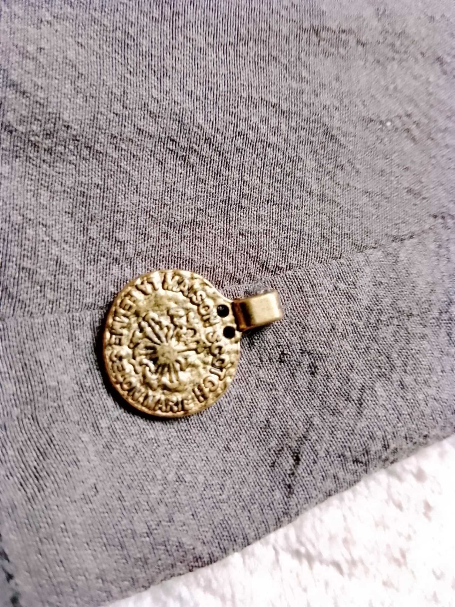 MAISON SCOTCH La femme selon Marie M 38 JEDWAB szary/brąz sukienka