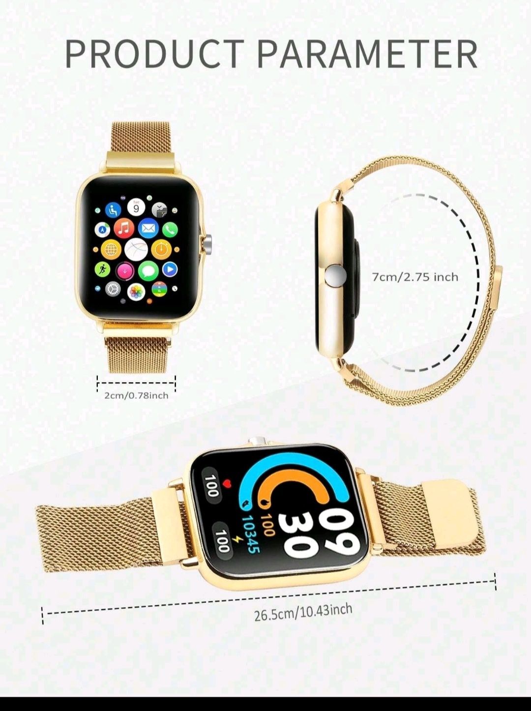 Nowy Złoty Smart Watch