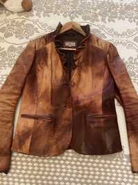 Женская Кожанная куртка- пиджак из натуральной кожи. Размер М