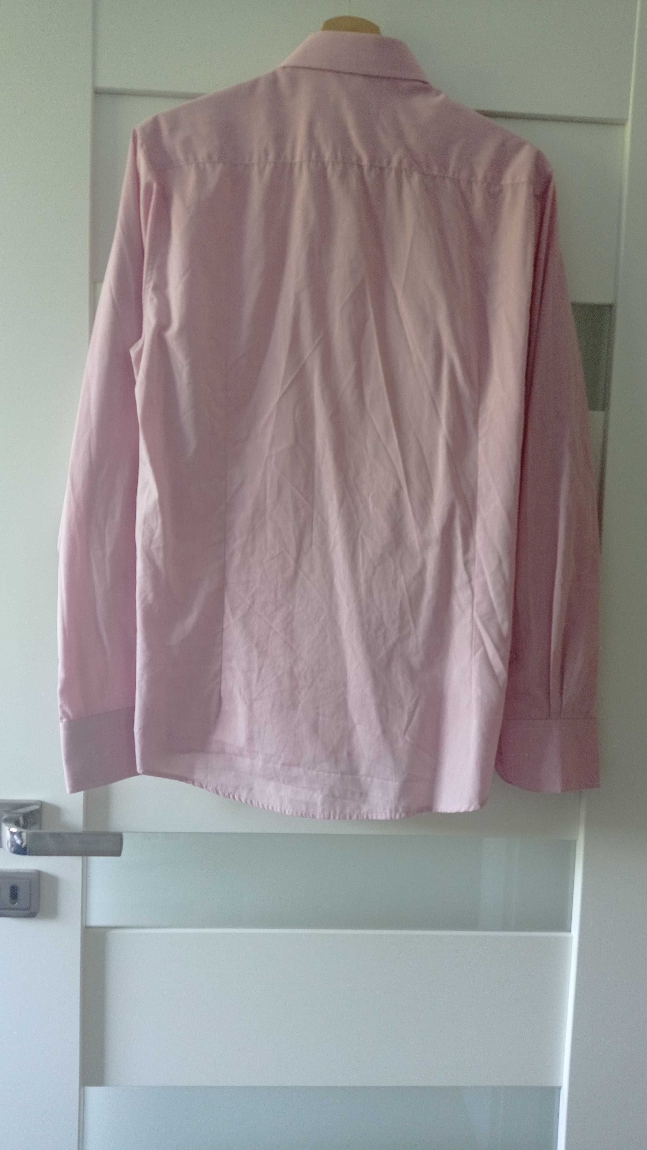 Koszula męska slim Recman 39 różowa
